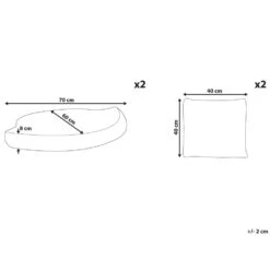 Beliani Kussenovertrek CAPRI - Grijs Polyester -Woninginrichting 099cb918c8b84989a9237e6a0403d784