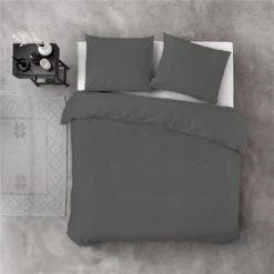 Byrklund - Dekbedovertrek Sleep Softly - 140x220 Cm - Off Black -Woninginrichting 1000012874 0102