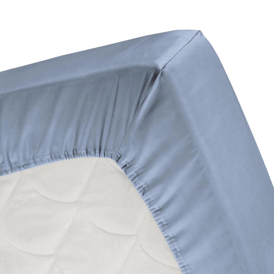 Cinderella Hoeslaken - Tot 35cm Matrasdikte - Katoen - 180x200 Cm - Saffier 4 Cinderella Hoeslaken - Tot 35cm Matrasdikte - Katoen - 180x200 Cm - Saffier - Afbeelding 2