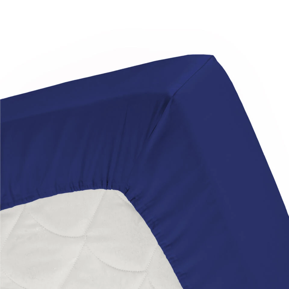 Damai Hoeslaken Double Jersey (tot 25cm) - 180x220cm Of 200x200cm - Ultramarine 4 Damai Hoeslaken Double Jersey (tot 25cm) - 180x220cm Of 200x200cm - Ultramarine - Afbeelding 2