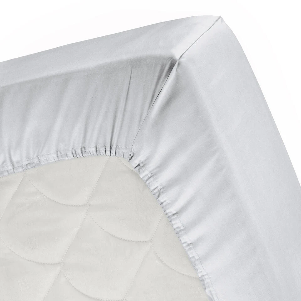 Cinderella Sundays - Hoeslaken (tot 25 Cm) - Satijn - 100x200 Cm - Light Grey 4 Cinderella Sundays - Hoeslaken (tot 25 Cm) - Satijn - 100x200 Cm - Light Grey - Afbeelding 2