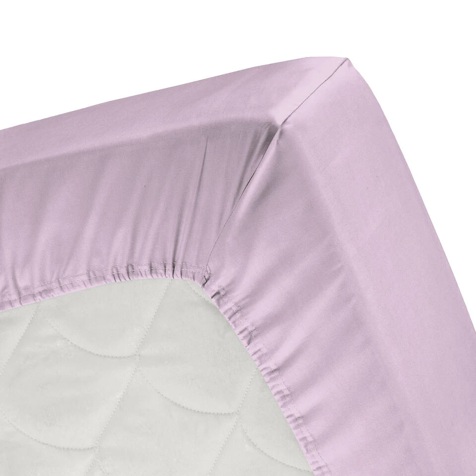 Damai Hoeslaken Double Jersey - 180x220cm Of 200x200cm - - Lila 4 Damai Hoeslaken Double Jersey - 180x220cm Of 200x200cm - - Lila - Afbeelding 2