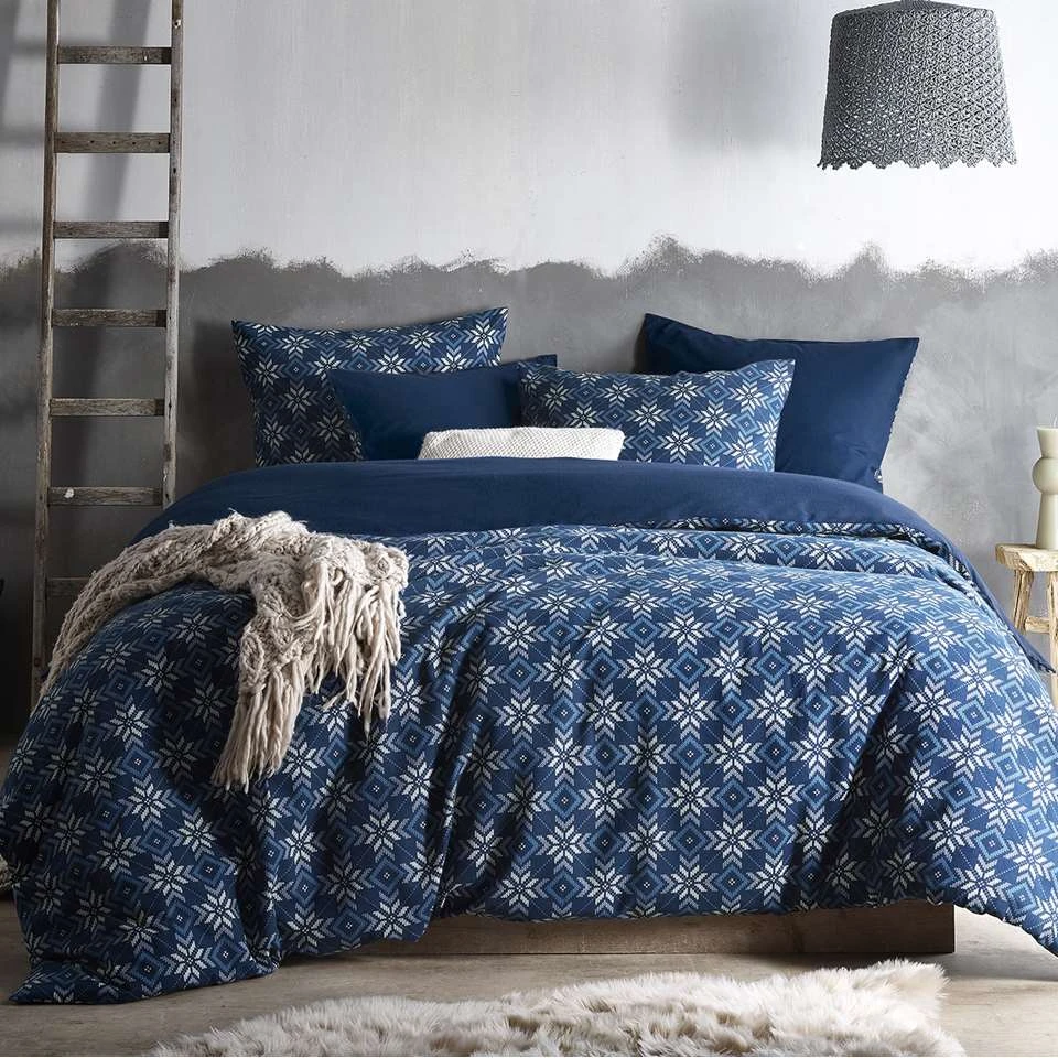 De Witte Lietaer Dekbedovertrek Anzor - 140 X 200/220 Cm - Katoen Flanel 6 De Witte Lietaer Dekbedovertrek Anzor - 140 X 200/220 Cm - Katoen Flanel - Afbeelding 4