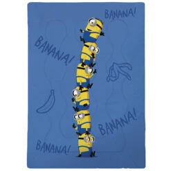 Minions Beddensprei Banana - 140 X 200 Cm - Polyester