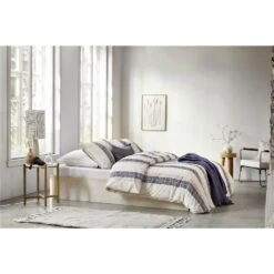 Walra - Dekbedovertrek Remade Drawing Fishbones - 200x220 Cm - Off White -Woninginrichting 1000034092 0103