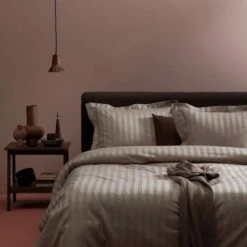 Dekbedovertrek Damai Linea Cement Satijn-200x200/220 -Woninginrichting 1000034487 0103