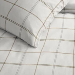 Cinderella Dekbedovertrek Gridde - Katoen - 200x200/220 Cm - Off White -Woninginrichting 1000034494 0102