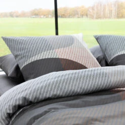 Damai Dekbedovertrek Moore - Satijn - 240x200/220 Cm - Basalt -Woninginrichting 1000035166 0102