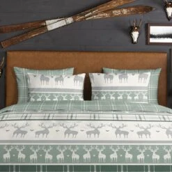 Good Morning Dekbedovertrek "Bjirk" - Groen - (200x220 Cm) -Woninginrichting 1000035962 0103