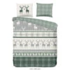 Good Morning Dekbedovertrek "Bjirk" - Groen - (200x220 Cm)