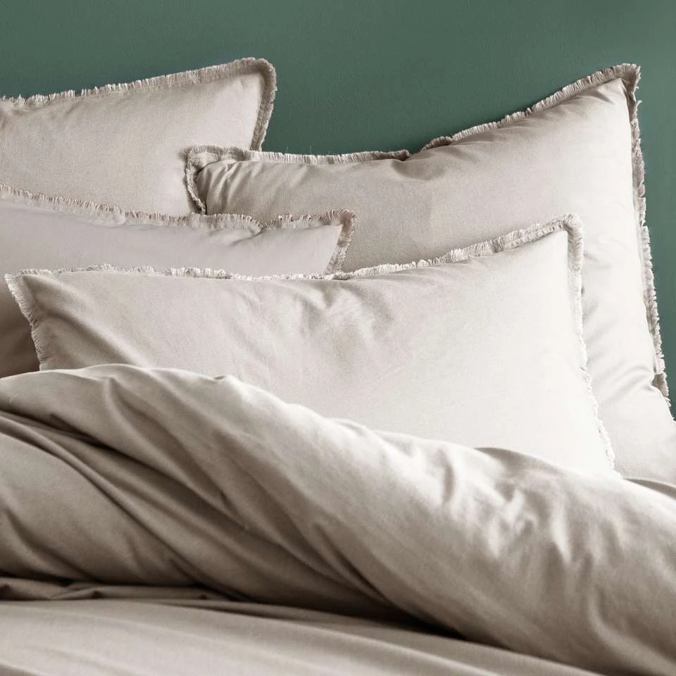 Matt & Rose Set Kussenslopen Beige - 65 X 65 Cm - Gewassen Katoen 4 Matt & Rose Set Kussenslopen Beige - 65 X 65 Cm - Gewassen Katoen - Afbeelding 2