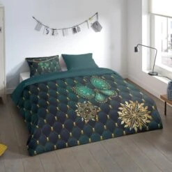 Pure Dekbedovertrek "Lavanya" - Petrol - (200x220 Cm) -Woninginrichting 1000054794 0101