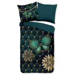 Pure Dekbedovertrek "Lavanya" - Petrol - (200x220 Cm) -Woninginrichting 1000054794 0102