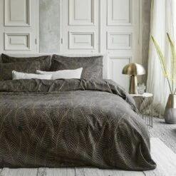 Damai Bellezza - Dekbedovertrek - Satijn - 260x200/220 Cm - Off Black -Woninginrichting 1000055099 0101