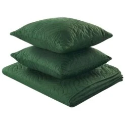 Beliani Sprei BABAK - Groen Polyester