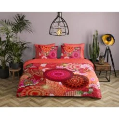 HIP Dekbedovertrek "Yuki" - Rood - (140x220 Cm) -Woninginrichting 1000058288 0101