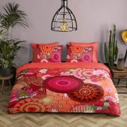 HIP Dekbedovertrek "Yuki" - Rood - (140x220 Cm) -Woninginrichting 1000058288 0102