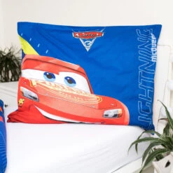 Disney Cars Dekbedovertrek, McQueen - Eenpersoons - 140 X 200 Cm - Katoen -Woninginrichting 1000060455 0103