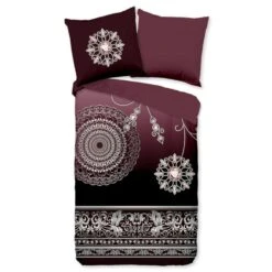 Pure Dekbedovertrek "Asiya" - Bordeaux - (140x220 Cm) -Woninginrichting 1000060497 0102