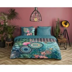 HIP Dekbedovertrek "Valdez" - Petrol - (140x220 Cm) 8 HIP Dekbedovertrek "Valdez" - Petrol - (140x220 Cm) -Woninginrichting 1000061744 0102