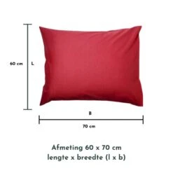 Zavelo Kussenslopen - Hotelkwaliteit - Set Van 2 Stuks - Rood - 60x70cm - 100... -Woninginrichting 1000061751 0102