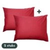 Zavelo Kussenslopen - Hotelkwaliteit - Set Van 2 Stuks - Rood - 60x70cm - 100...