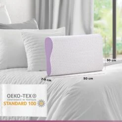 Anatomisch Lavendel Memory Foam Hoofdkussen 30x50 Cm -Woninginrichting 1000080657 0102