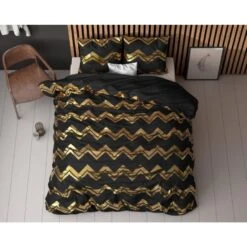 Sleeptime Dekbedovertrek Wave Zwart -2-persoons (200 X 200/220 Cm) -Woninginrichting 1000098883 0103