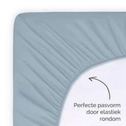 Byrklund - Hoeslaken Jersey - 180x220 Cm - Blauw -Woninginrichting 1251256350 0103