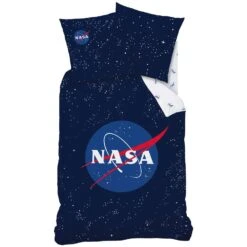 NASA Dekbedovertrek Stars - Eenpersoons - 140 X 200 Cm - Katoen -Woninginrichting 1320806475 0102