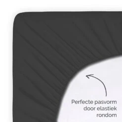 Byrklund - Hoeslaken Jersey - 180x220 Cm - Antraciet -Woninginrichting 1701528423 0103