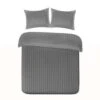 Papillon Dekbedovertrek Satijn Streep - 140x200/220 Cm - Grijs