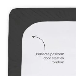 Byrklund - Hoeslaken Katoen - 140x200 Cm - Antraciet -Woninginrichting 1888476909 0103