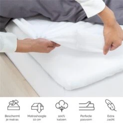 Byrklund - Molton Bed Basics Multifit Topper - 160x200 Cm - Wit -Woninginrichting 1953752338 0104