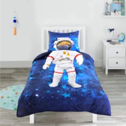 Comfort Dekbedovertrek Buzz Astronaut - Blauw - 140x200/220 Cm -Woninginrichting 31106125 9050