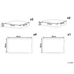 Beliani Kussenovertrek AVOLA - Grijs Polyester -Woninginrichting 34698256cd9d4dc0af449be628298950