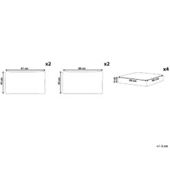 Beliani Kussenovertrek NOTO - Grijs Polyester -Woninginrichting 95acc37975ac477f9f343ba9dbb86ca7